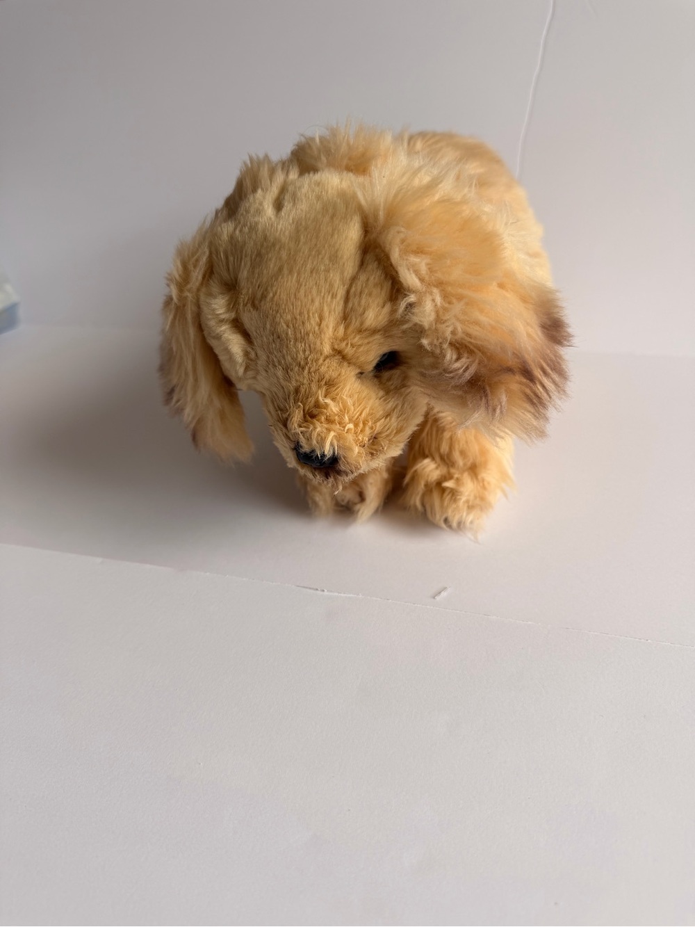 Soft Plush Tan Puppy Stuffed Animal - Cuddly Plush Dog Toy